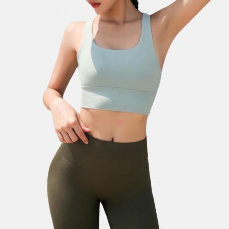Green yoga bra breathable bras