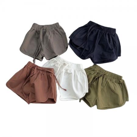Kids Girls Trousers Straps Elastic Korean Children Hot Pants Solid Summer Drawstring Shorts Kids