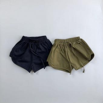 Kids Girls Trousers Straps Elastic Korean Children Hot Pants Solid Summer Drawstring Shorts Kids