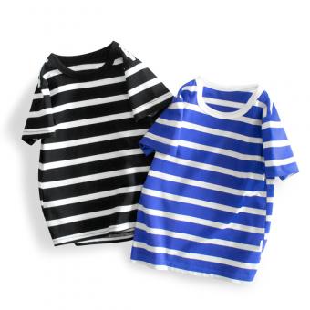 Children Clothing Toddler t-Shirts 100% Cotton Wholesale Short Sleeve Boys T shirts Kids Striped Crew Neck T-shirts