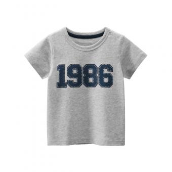 Summer Kid 100% Premium Cotton Children Unisex Short-Sleeved T-Shirt Solid Color Boys T Shirts Customize Kids Clothing